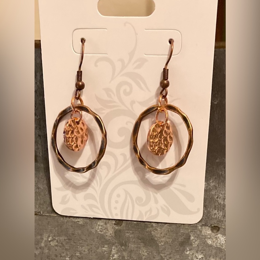 Rosegold and Brass Hoops (Handmade)